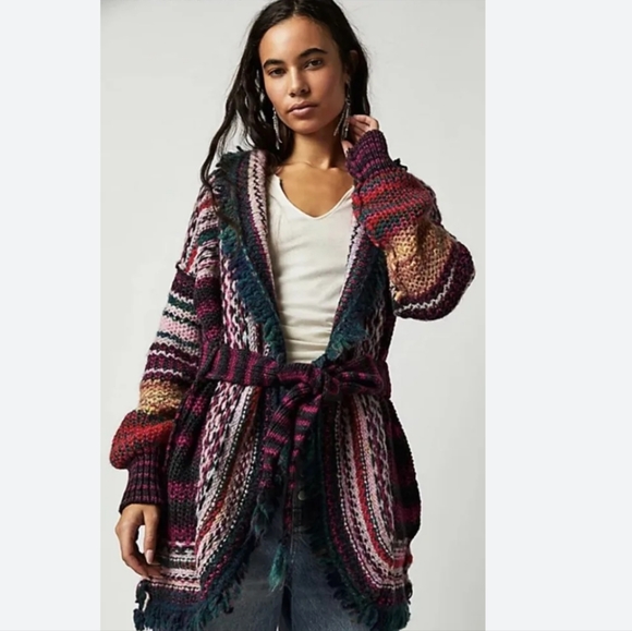 FREE PEOPLE Morgana Cardi Wool Mix Cardigan XS/S